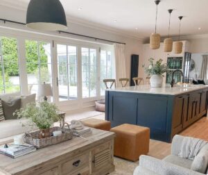 7 Navy Island Ideas For A Farmhouse Kitchen Update My Modern Cave   White Kitchen Blue Island E1700115427234 300x252 