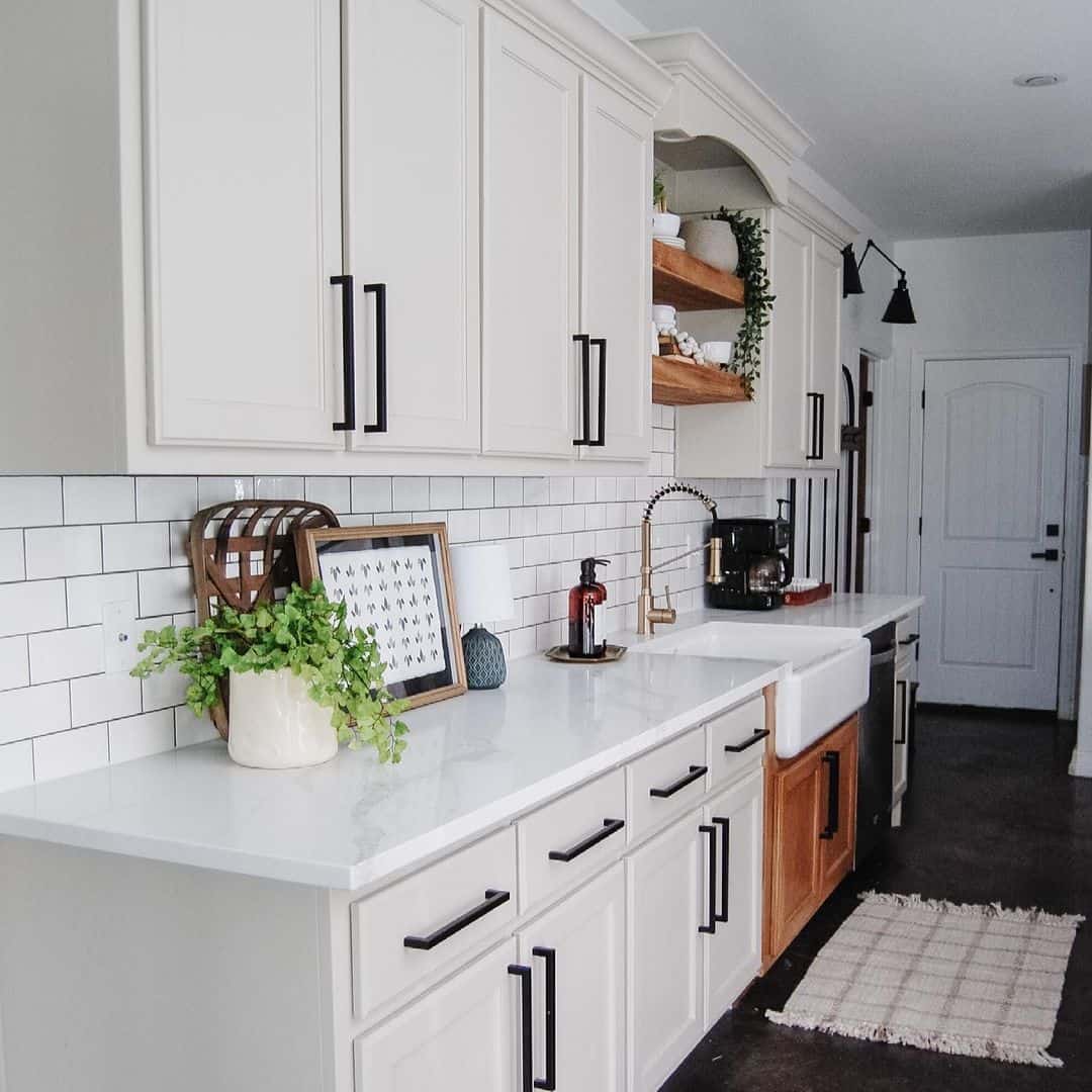 Wood-Adorned Farmhouse Kitchen