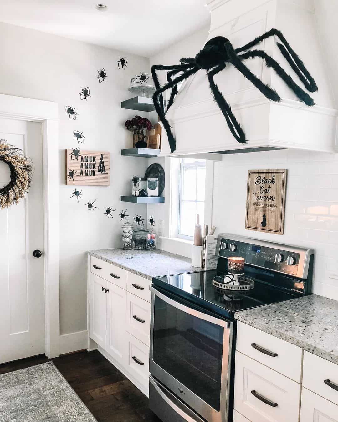 Arachnid Accents in a Stylish Culinary Space