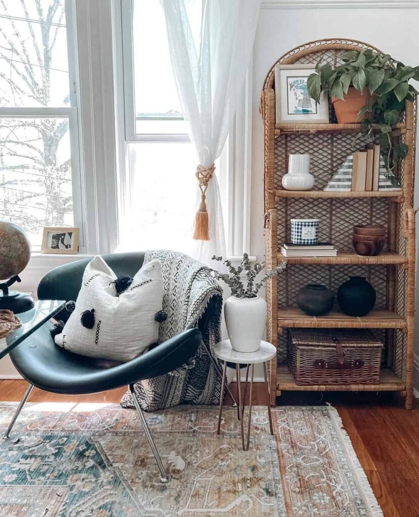 7+ Relaxing Bohemian Decor Ideas Perfect for Farmhouse-style Home - Minimizing Clutter In A Small Living Room