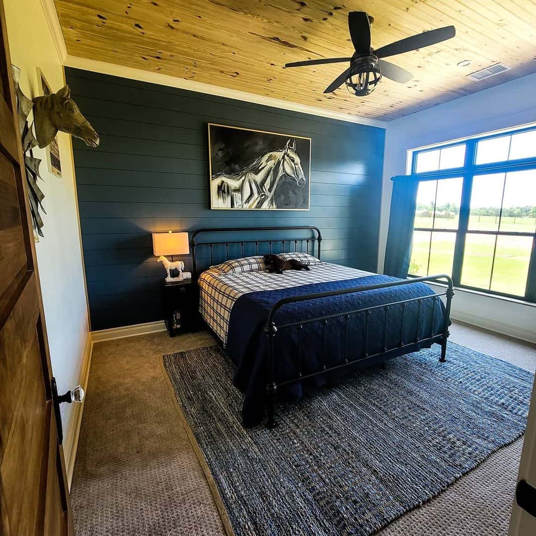 Cowboy-inspired Farmhouse Bedroom Aesthetics