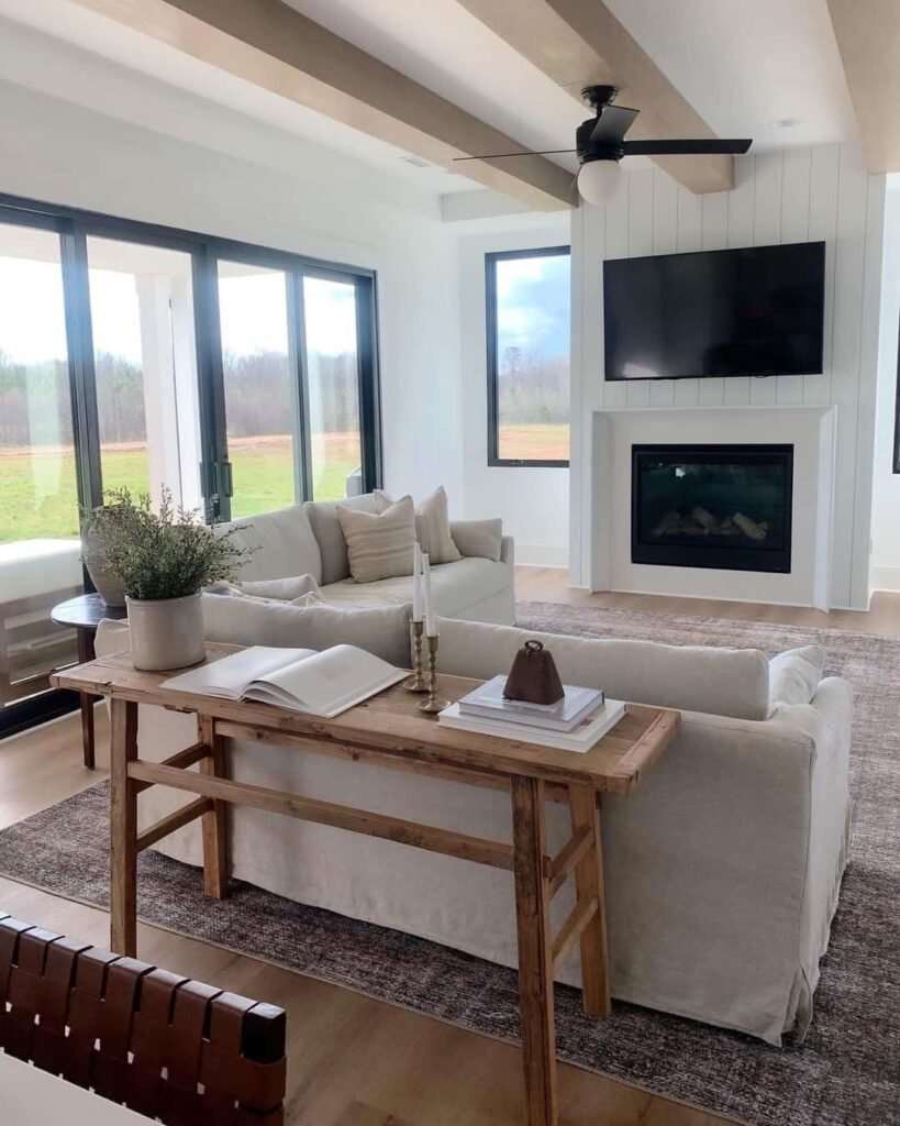 7+ Creative TV Wall Enhancement Ideas for a Stylish Farmhouse Living ...