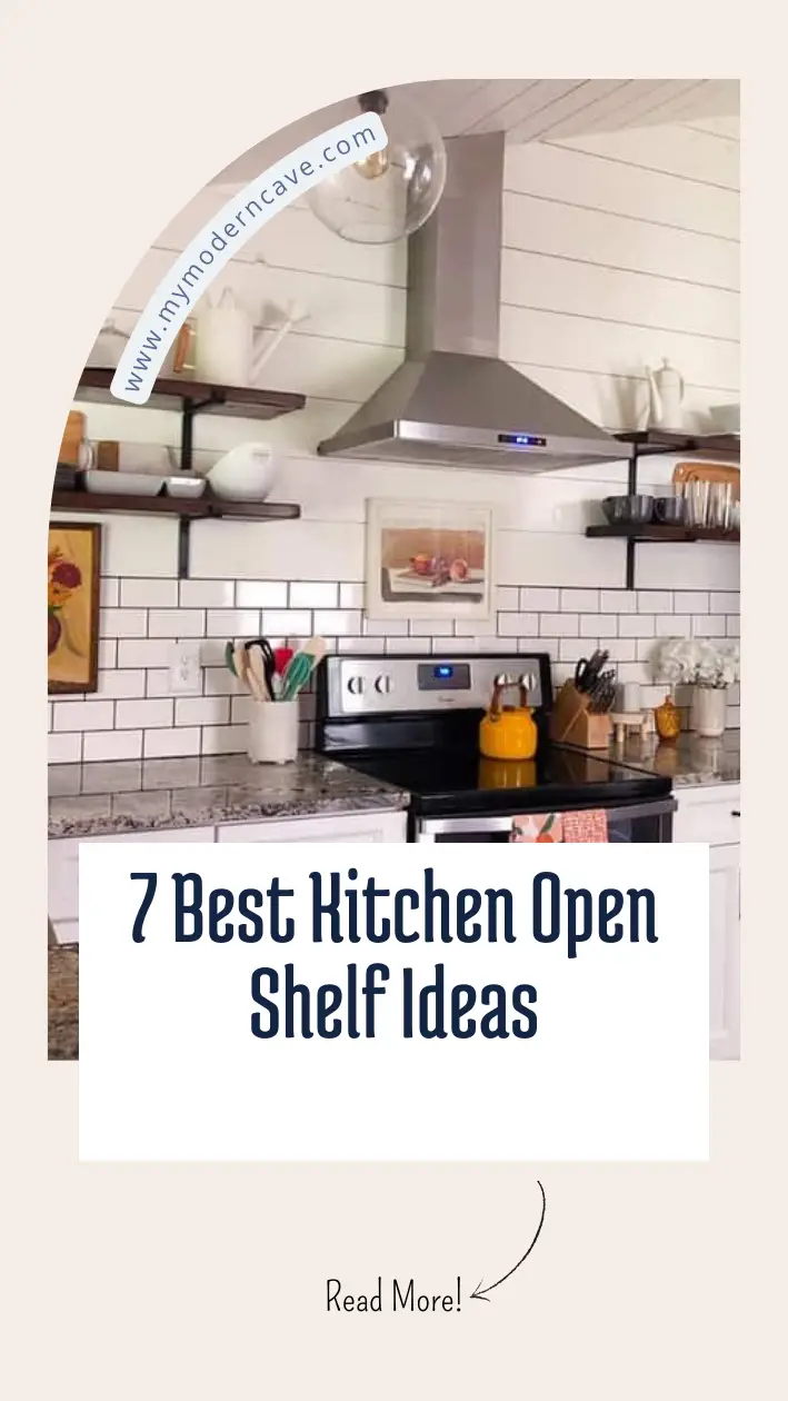 Kitchen Open Shelf Ideas Infographic
