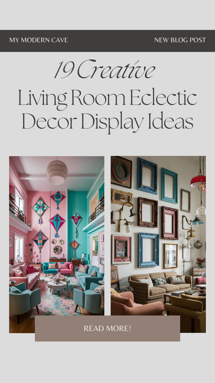 Living Room Eclectic Decor Display Ideas Infographic