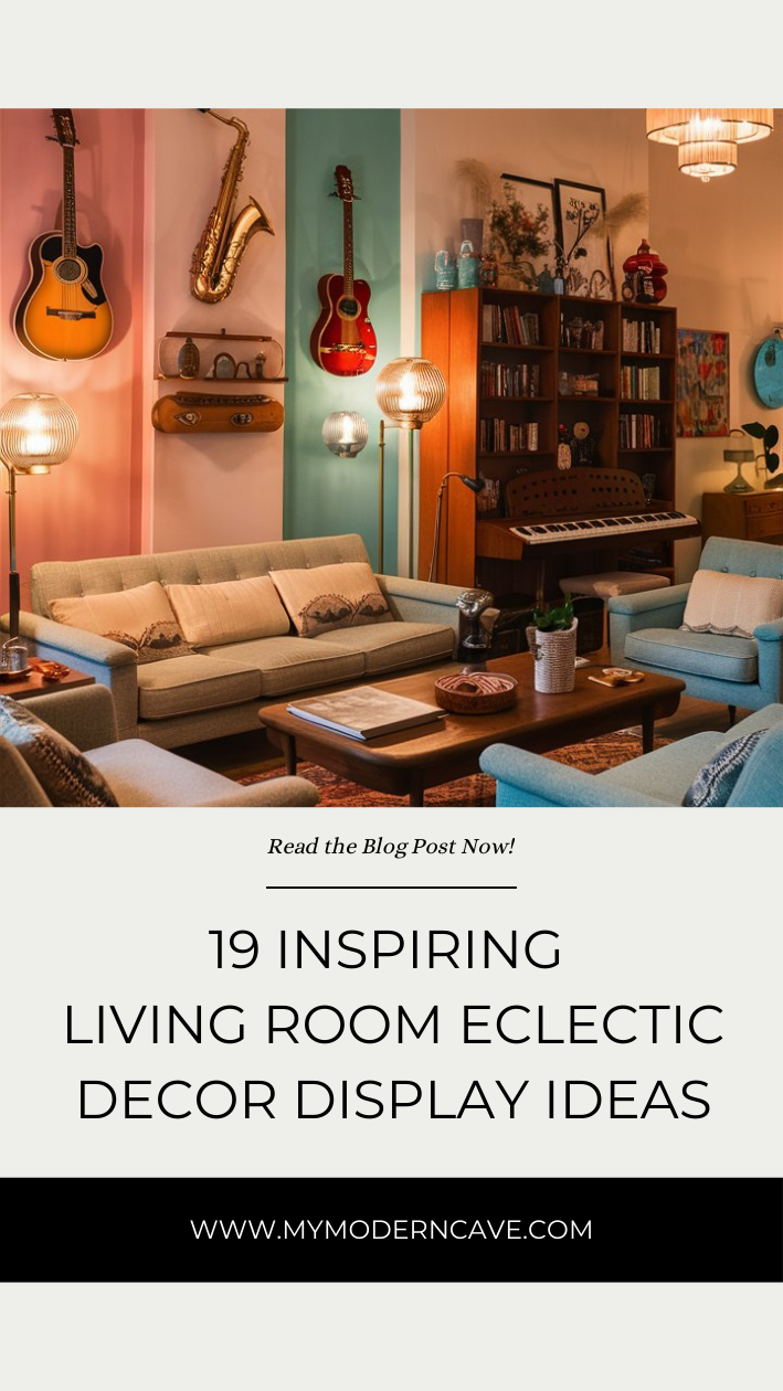 Living Room Eclectic Decor Display Ideas Infographic