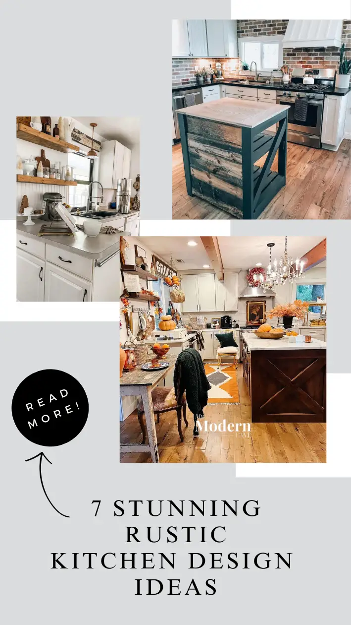 Rustic Kitchen Design  Ideas Infographic