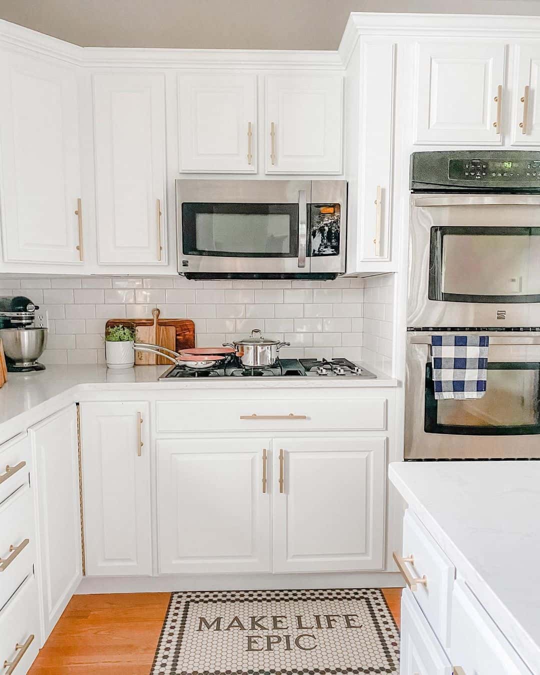 White Cabinets and Gilded Touches