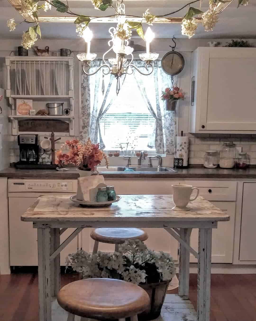 White Kitchen with Plant Accents