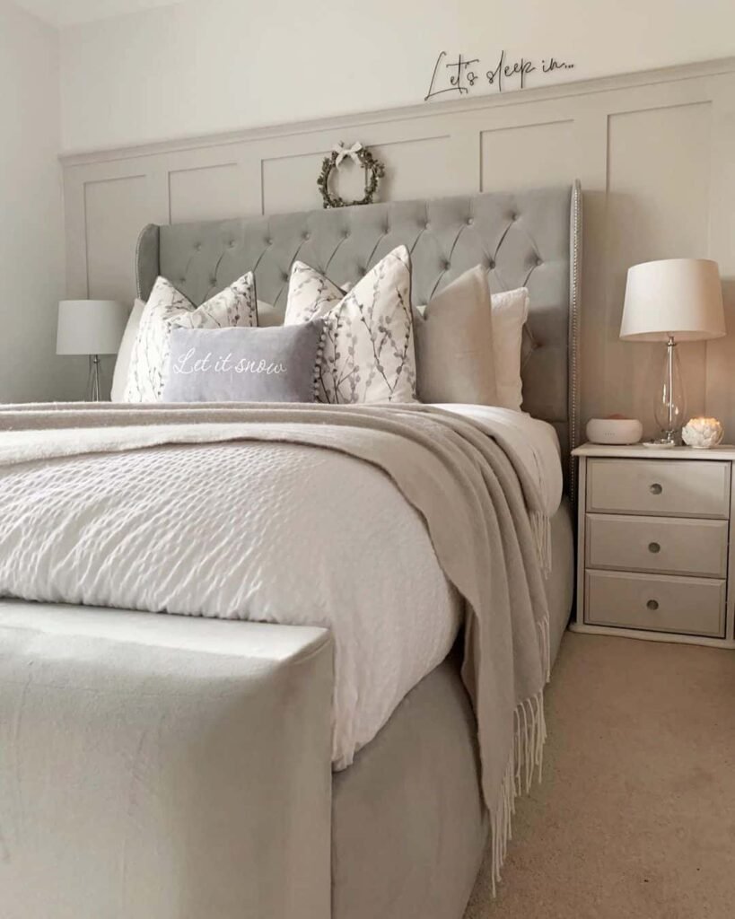 7+ Elegant Beige and Grey Farmhouse Bedroom Ideas for a Chic Look