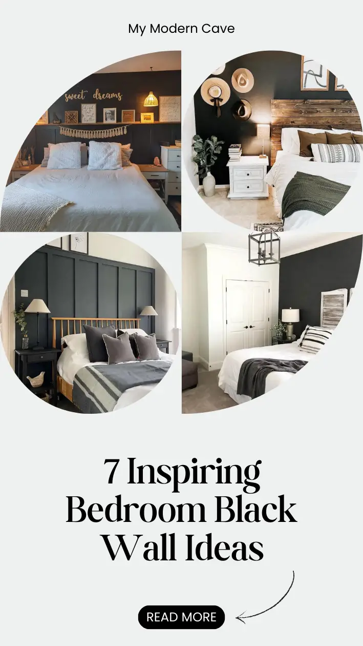 Bedroom Black Wall Ideas Infographic