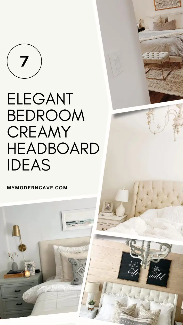 Bedroom Creamy Headboard Ideas Infographic