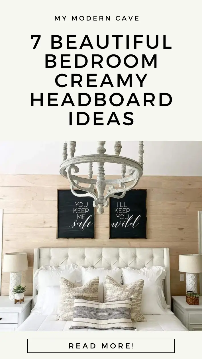 Bedroom Creamy Headboard Ideas Infographic