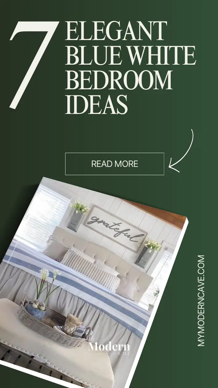 Blue White Bedroom  Ideas Infographic