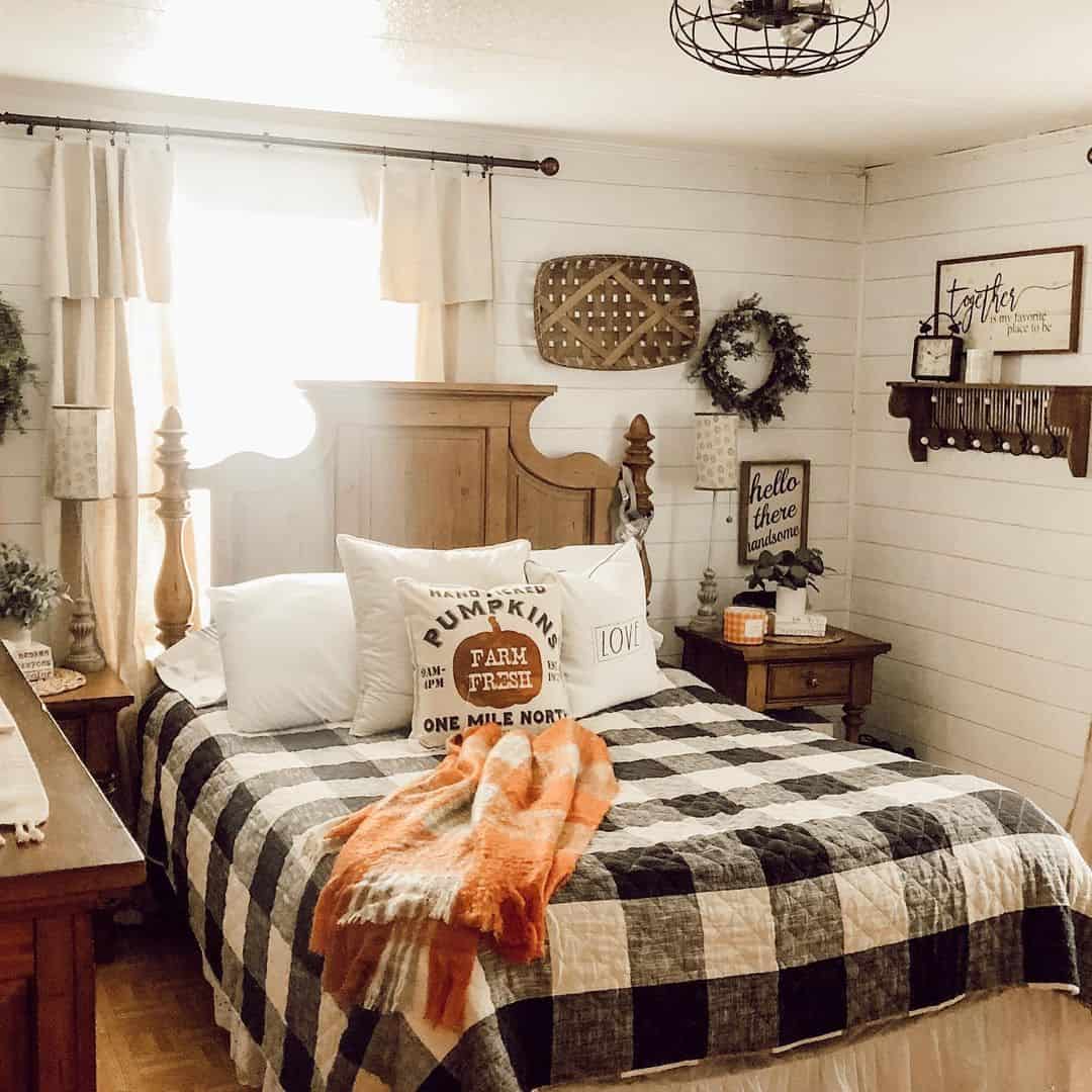Classic White Shiplap Bedroom with Antique Accents