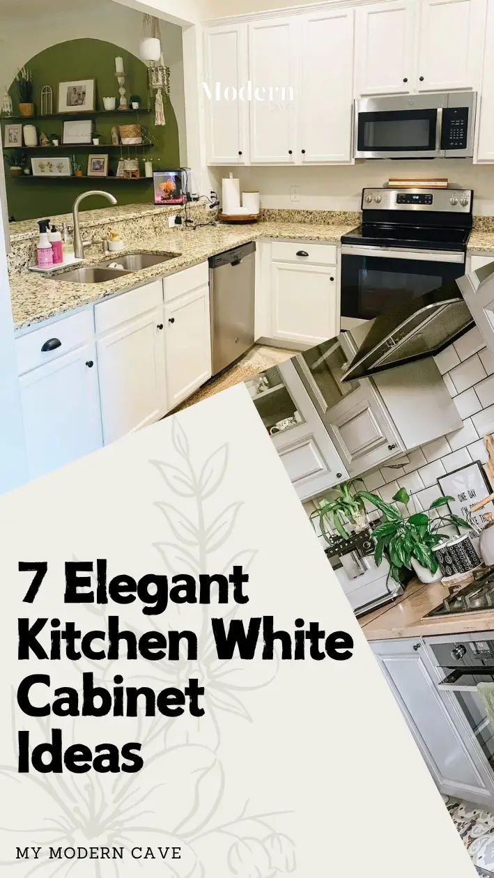 Kitchen White Cabinet Ideas Infographic