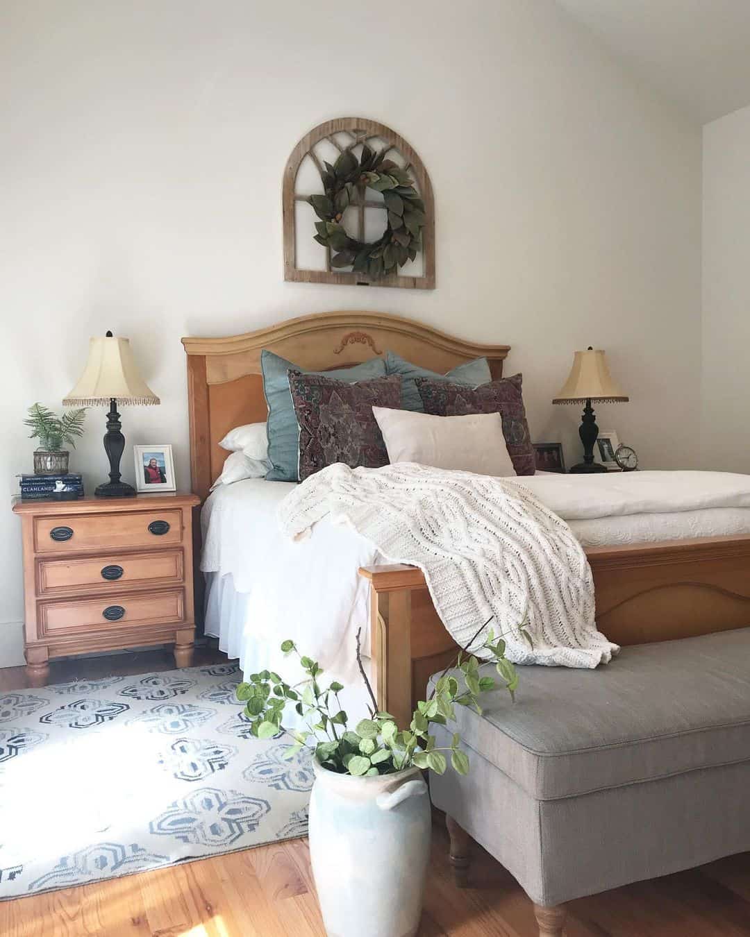 Velvet Pillow Shams in Serene Master Bedroom