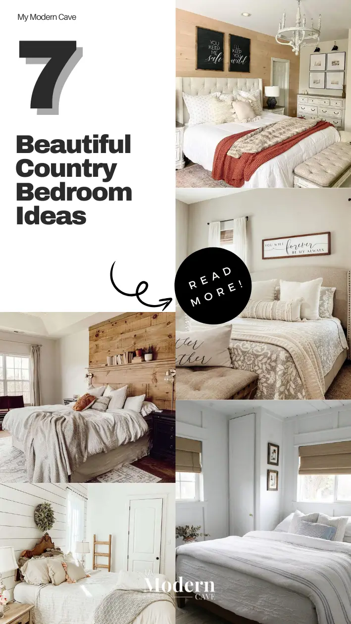 Country Bedroom Ideas Infographic