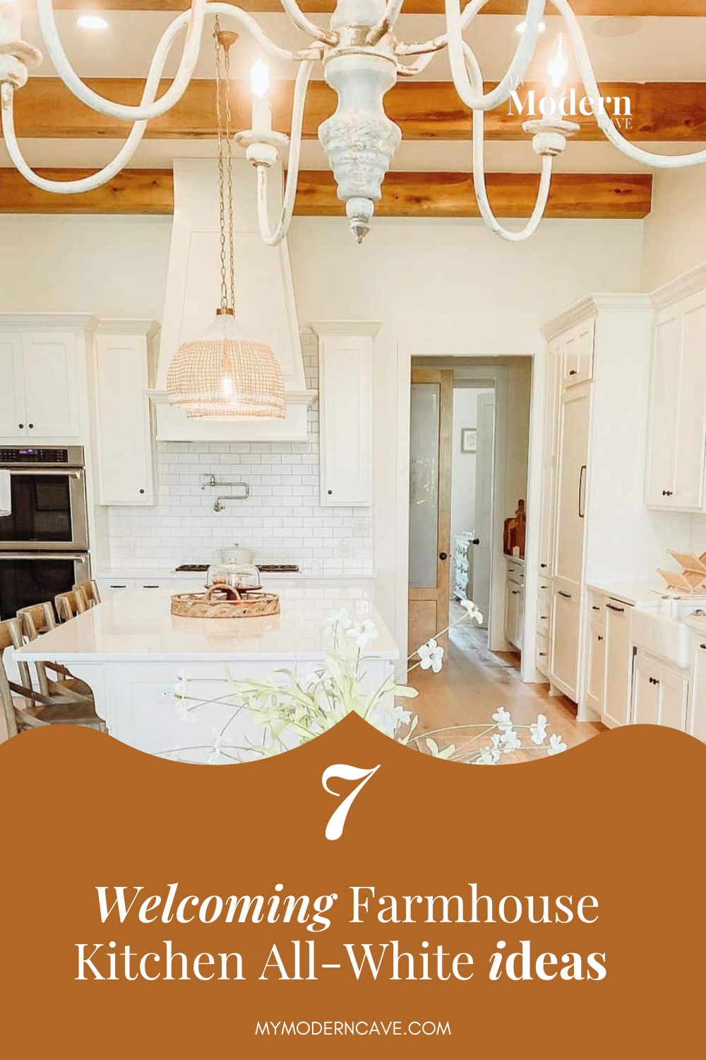 infographic on all white  kitchen ideas serene farmhouse space