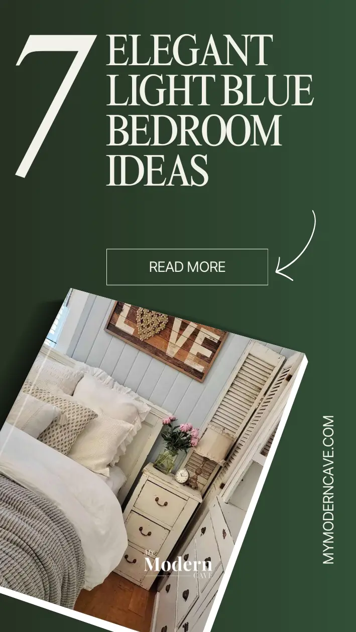 Light Blue  Bedroom Ideas Infographic
