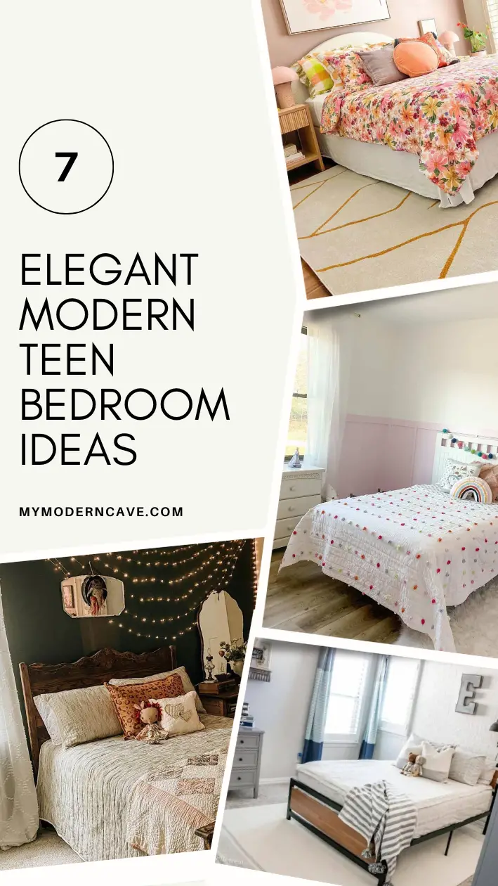 Modern Teen Bedroom Ideas Infographic