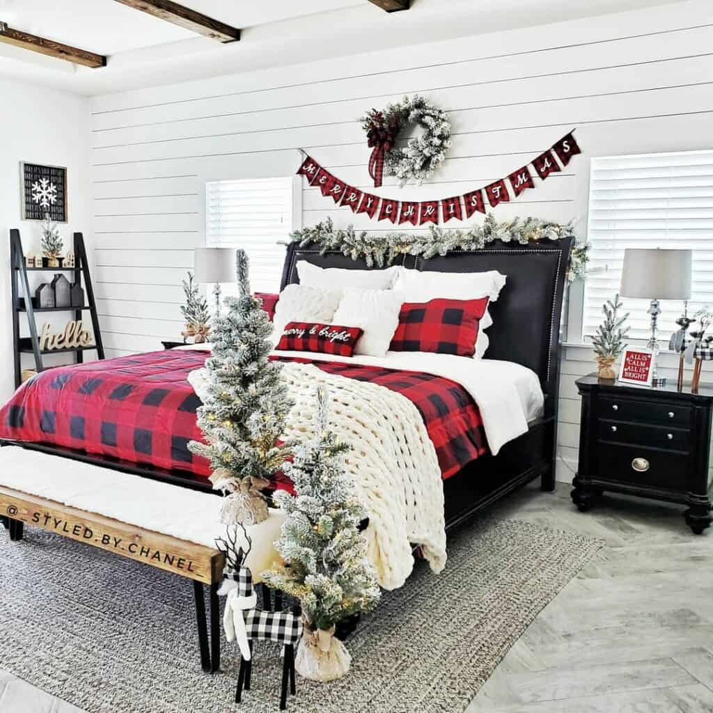 Festive Farmhouse Bedroom Decor