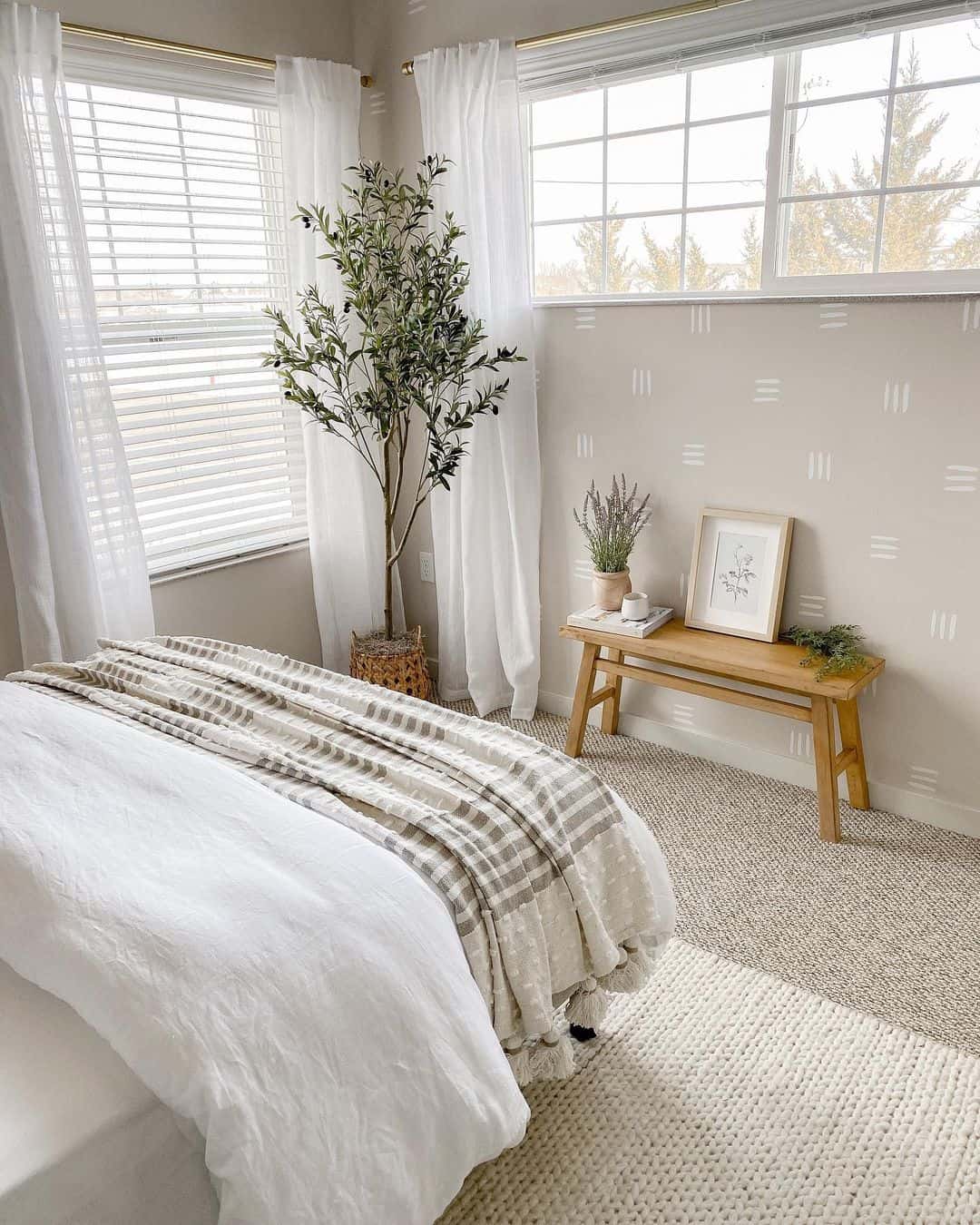 Stylish Bedroom Corner Featuring Indoor Plants