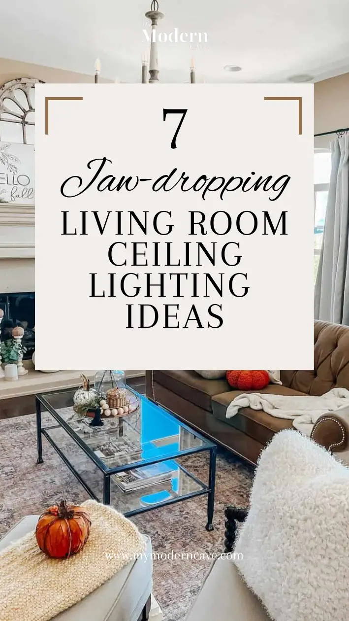LIVING ROOM ceiling lighting  ideas Infographic