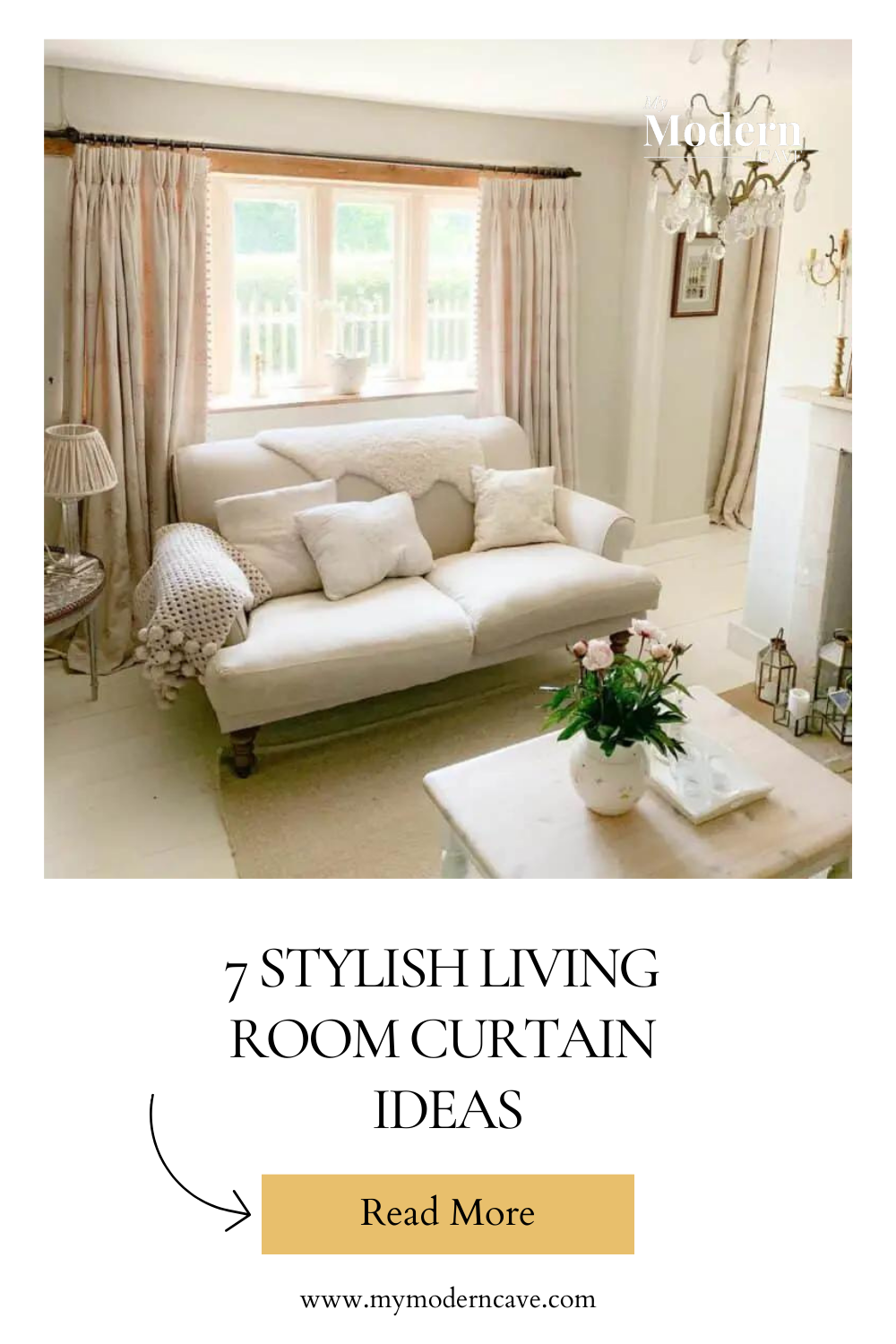 Living Room Curtain Ideas Infographic