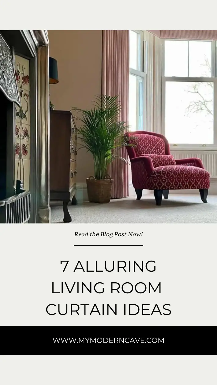 Living Room  Curtain Ideas Infographic
