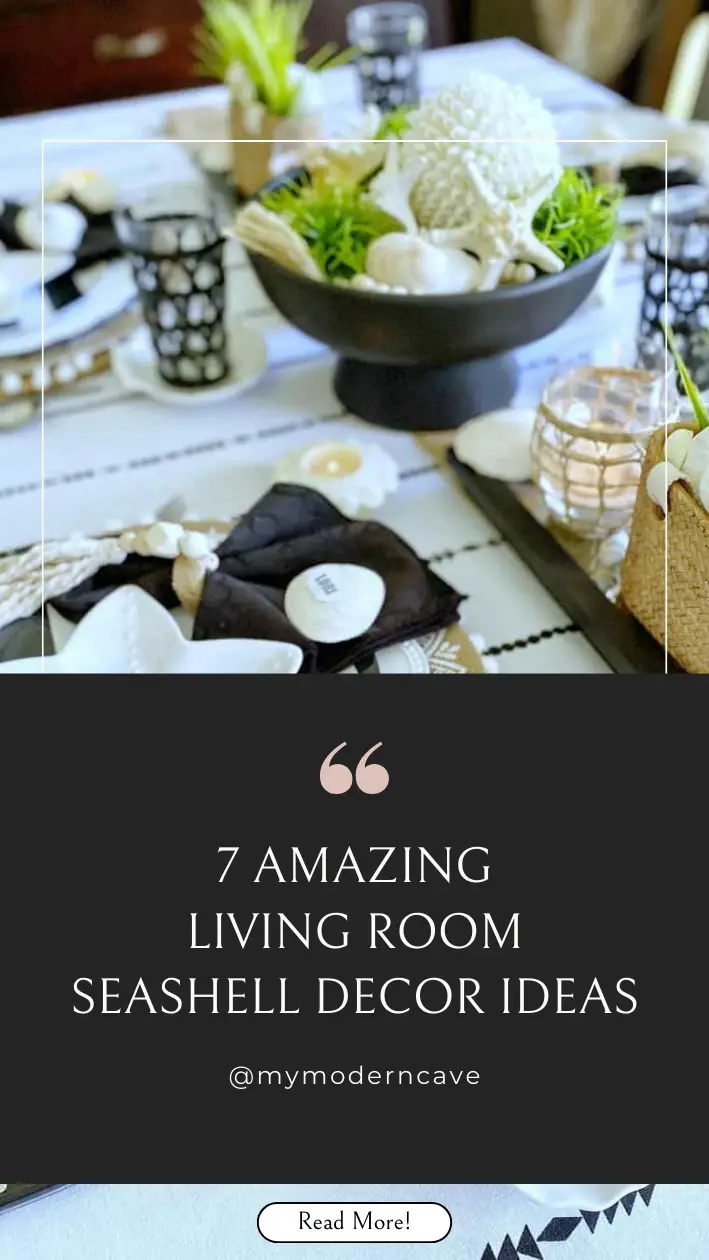 Living Room Seashell Decor Ideas Infographic
