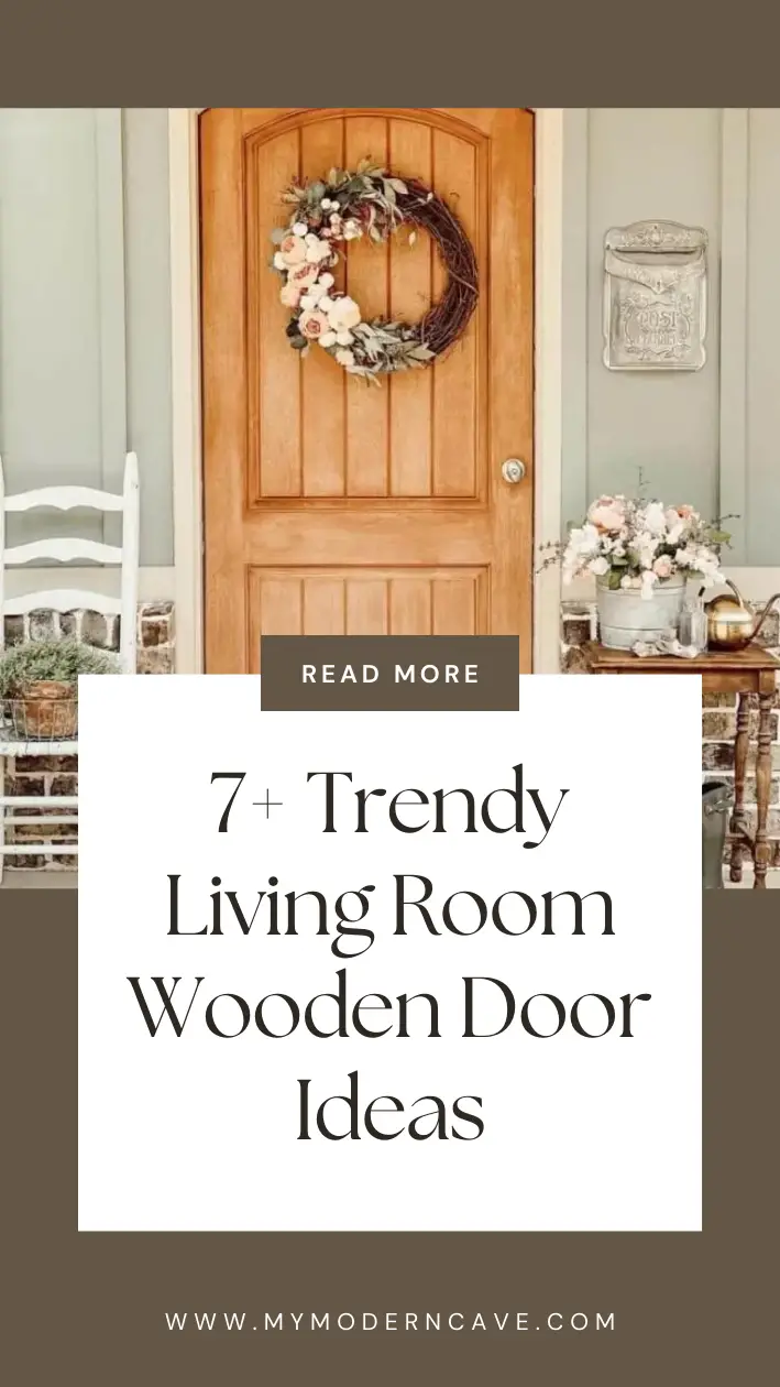Living Room Wooden Door Ideas Infographic