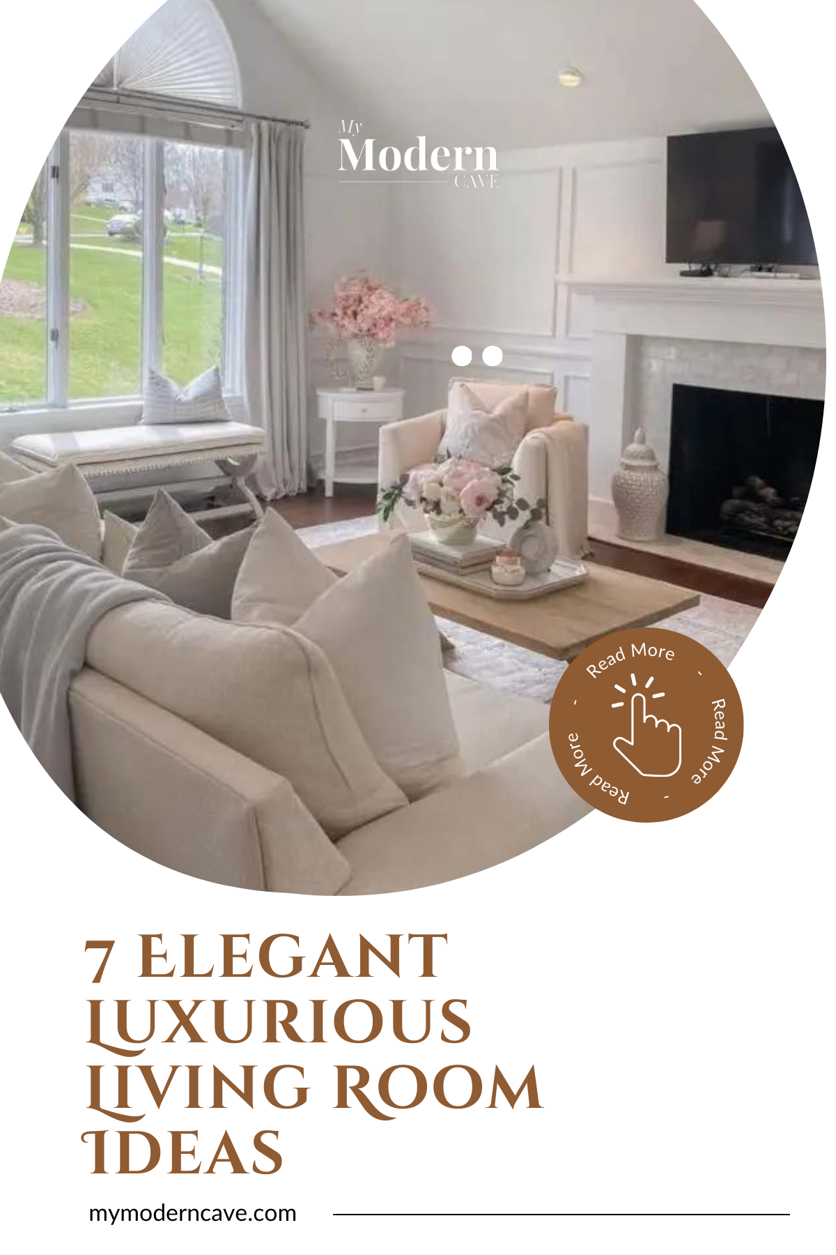 Luxurious Living Room Ideas Infographic