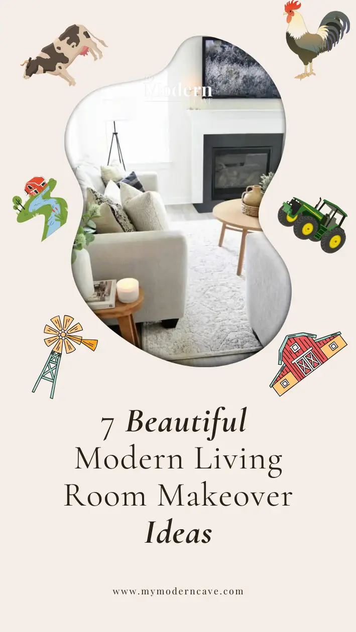 Modern Living Room Makeover Ideas Infographic