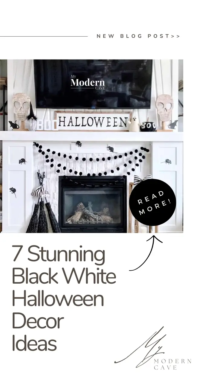Black White Halloween Decor Ideas Infographic