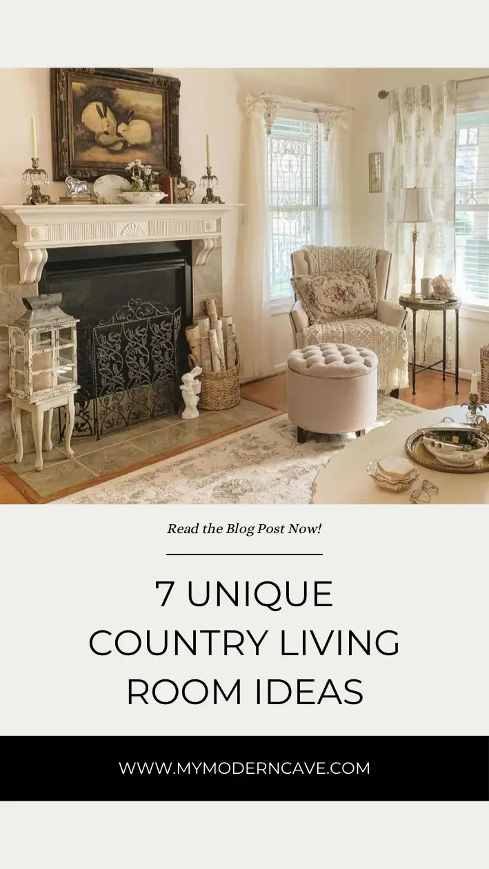 Country Living Room Ideas Infographic