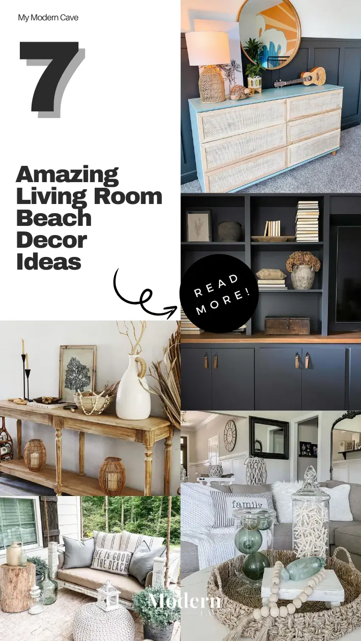 Living Room Beach Decor Ideas Infographic