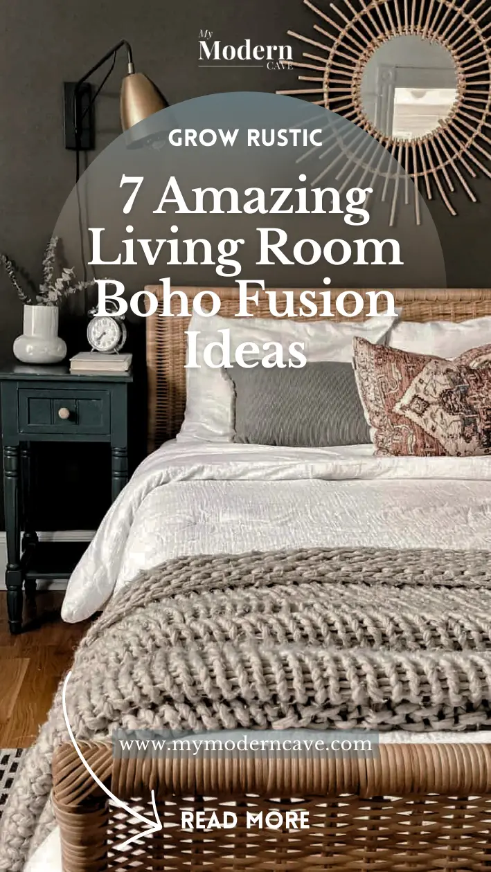 Living Room Boho Fusion Ideas Infographic