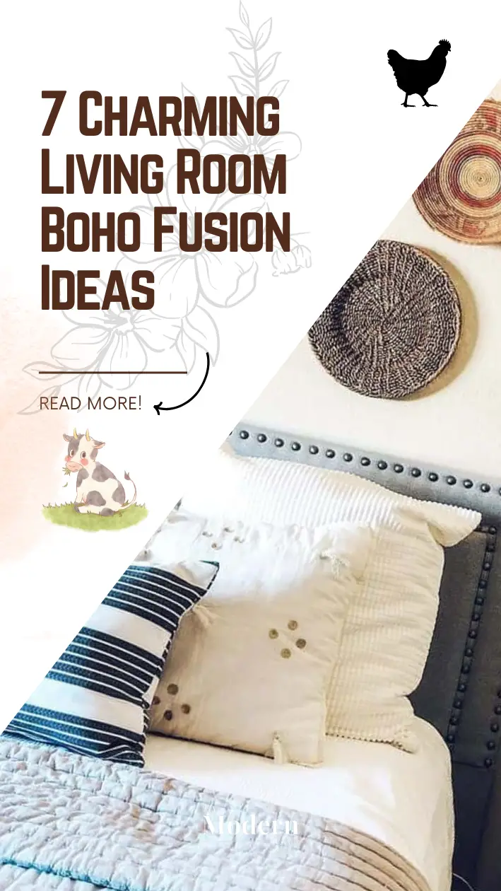 Living Room Boho Fusion Ideas Infographic