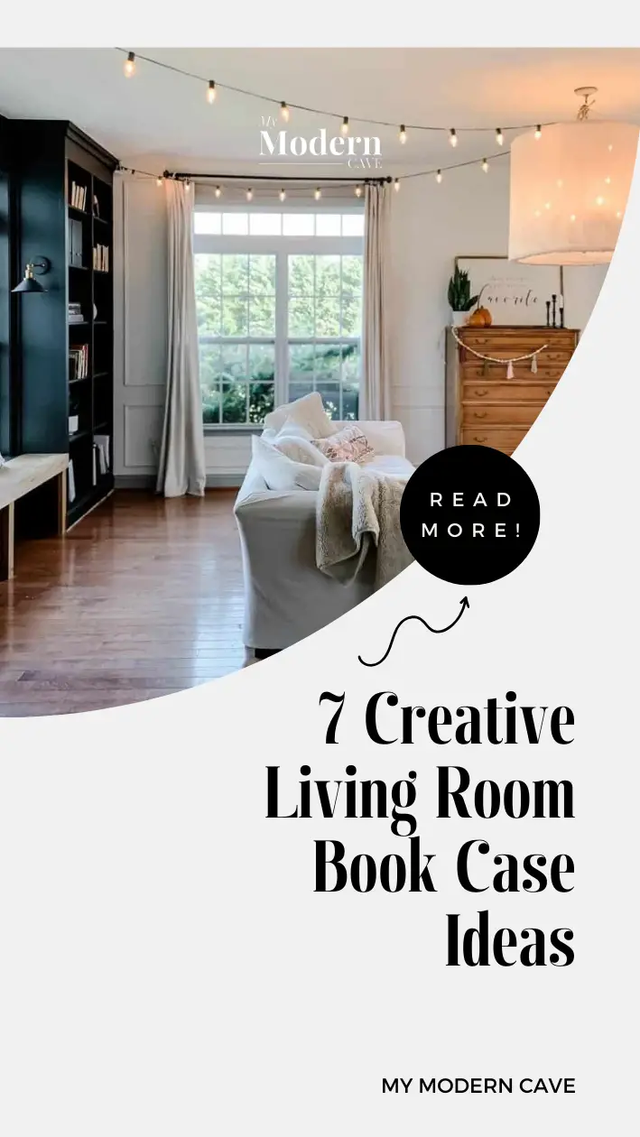 Living Room Book Case Ideas Infographic 