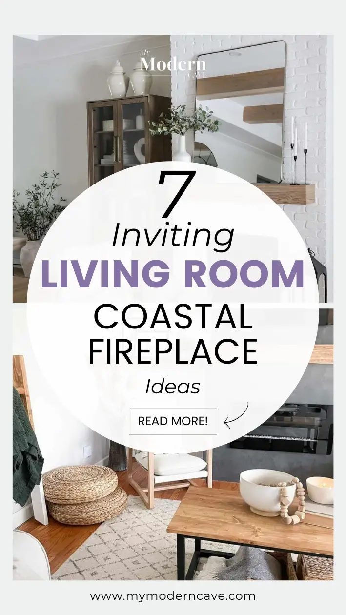 Living Room  Coastal Fireplace Ideas Infographic