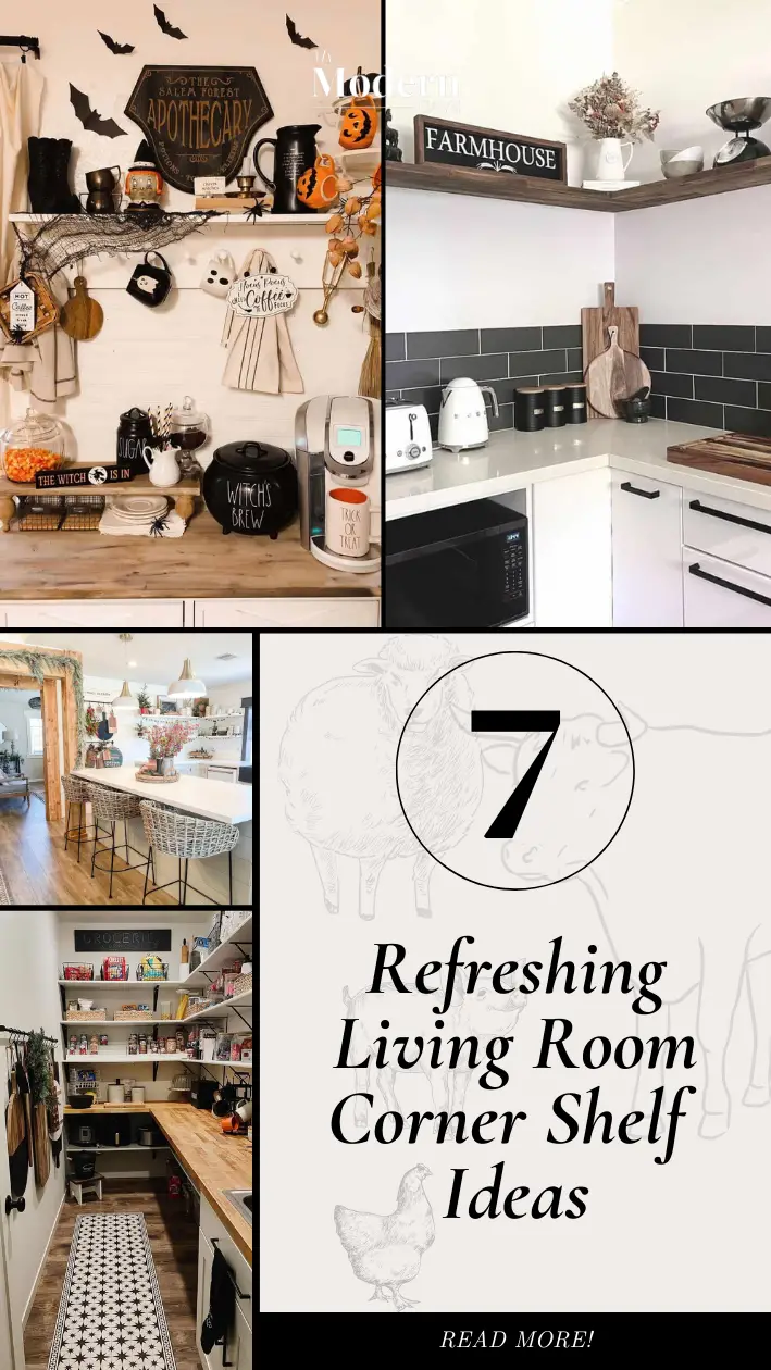 Living Room Corner Shelf  Ideas Infographic