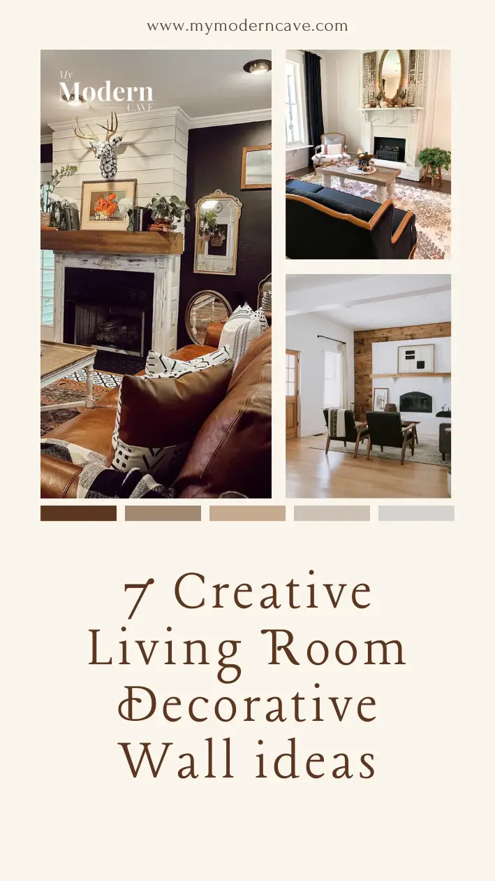 Living Room Decorative Wall ideas Infographic