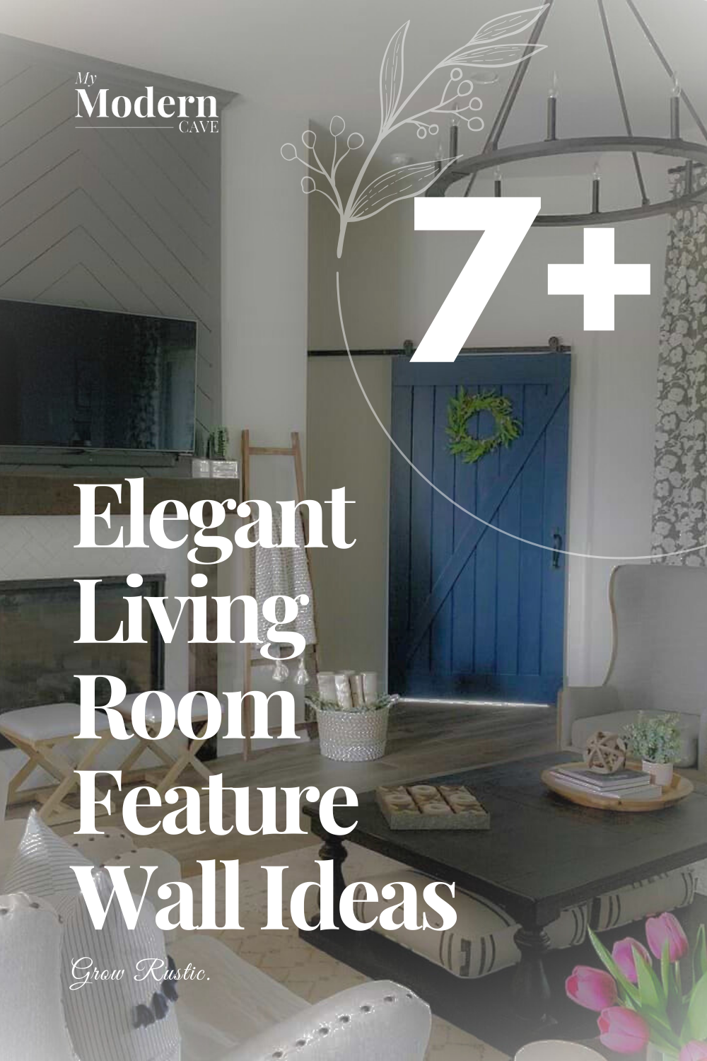 Living  Room  Feature  Wall Ideas Infographic
