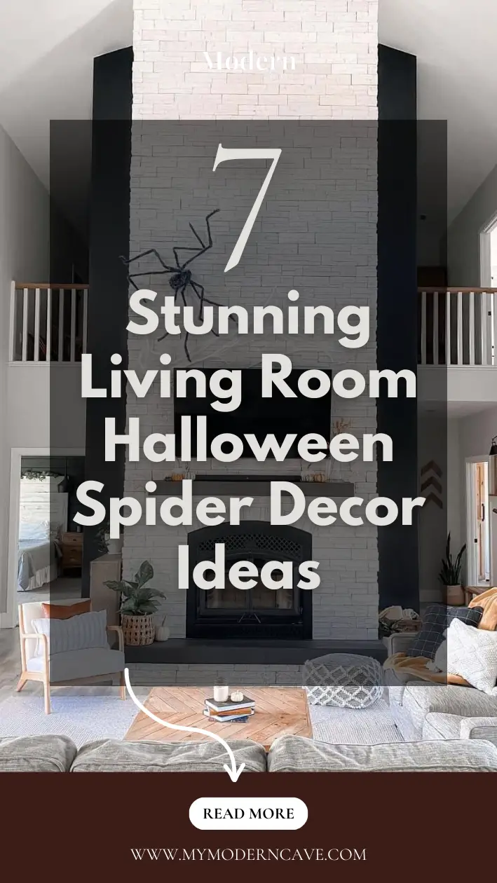 Living Room Halloween Spider Decor Ideas Infographic