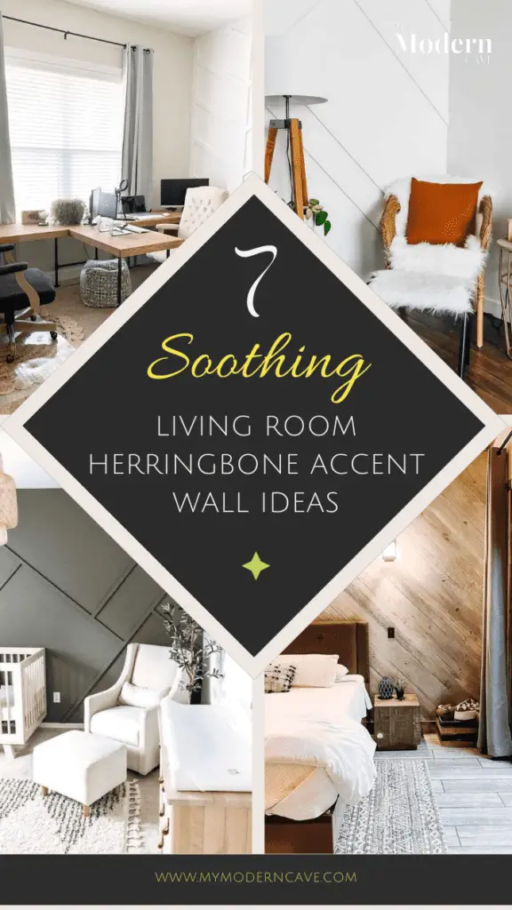 Living Room Herringbone Accent Wall Ideas Infographic