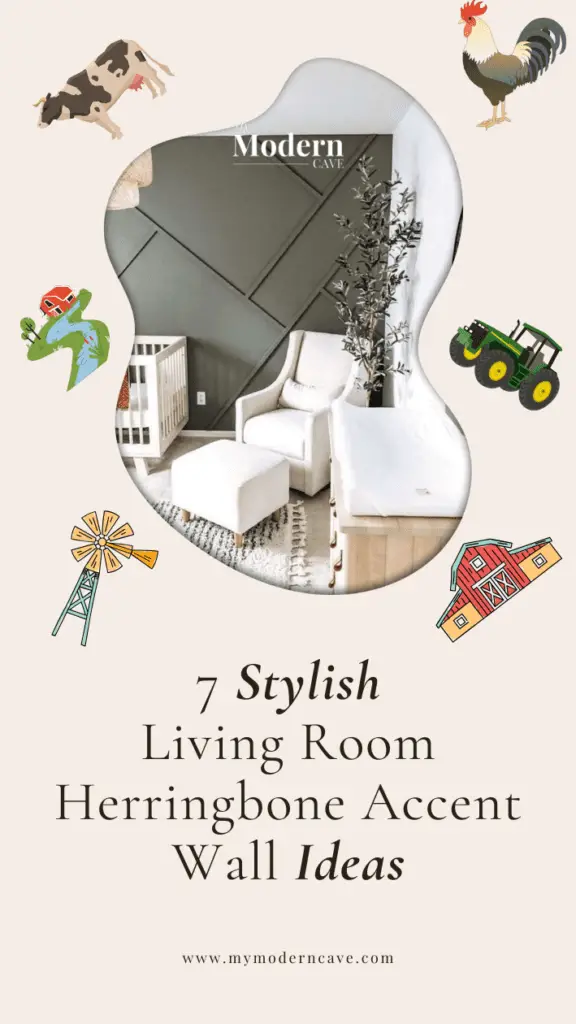 Living Room Herringbone Accent Wall Ideas Infographic
