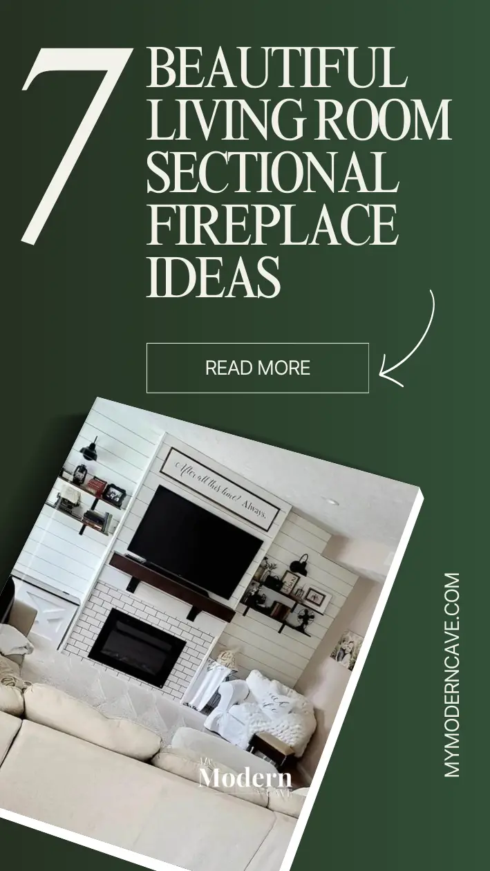 Living Room Sectional Fireplace Ideas Infographic