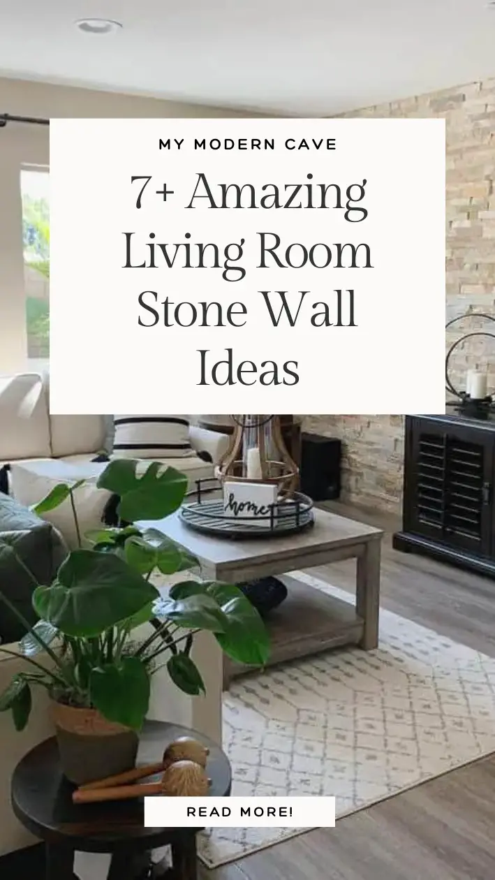 Living Room Stone Wall Ideas Infographic