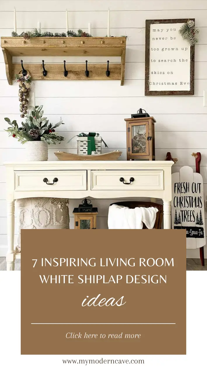 Living Room White Shiplap Design Ideas Infographic
