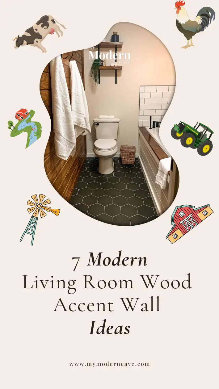 Living Room Wood  Accent Wall Ideas Infographic